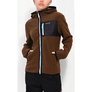 Monet Skateboards Soft Hoodie Jacket Adults Size Medium Brown Full Zip Everyday